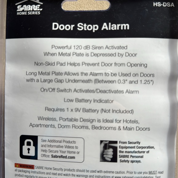 NEW! SABRE DOOR STOP ALARM - Picture 4 of 4